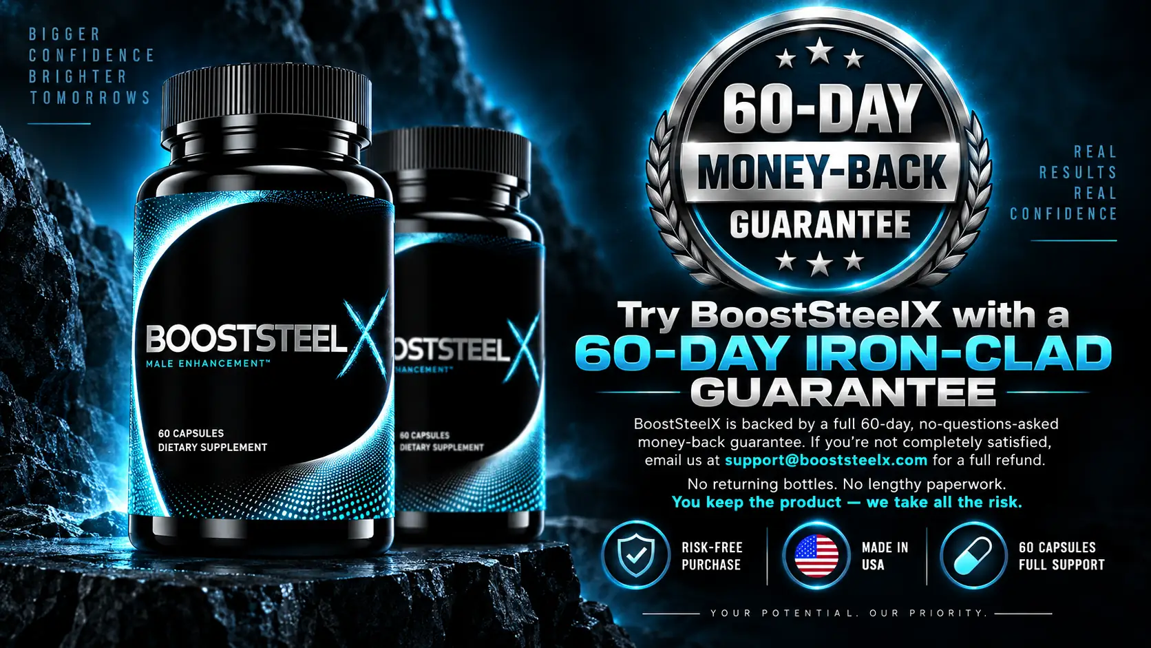 BoostSteelX 60 day guarantee